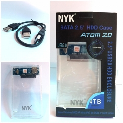 BOX HDD EXT 2.5" SATA 2.0 NYK TRANSPARAN